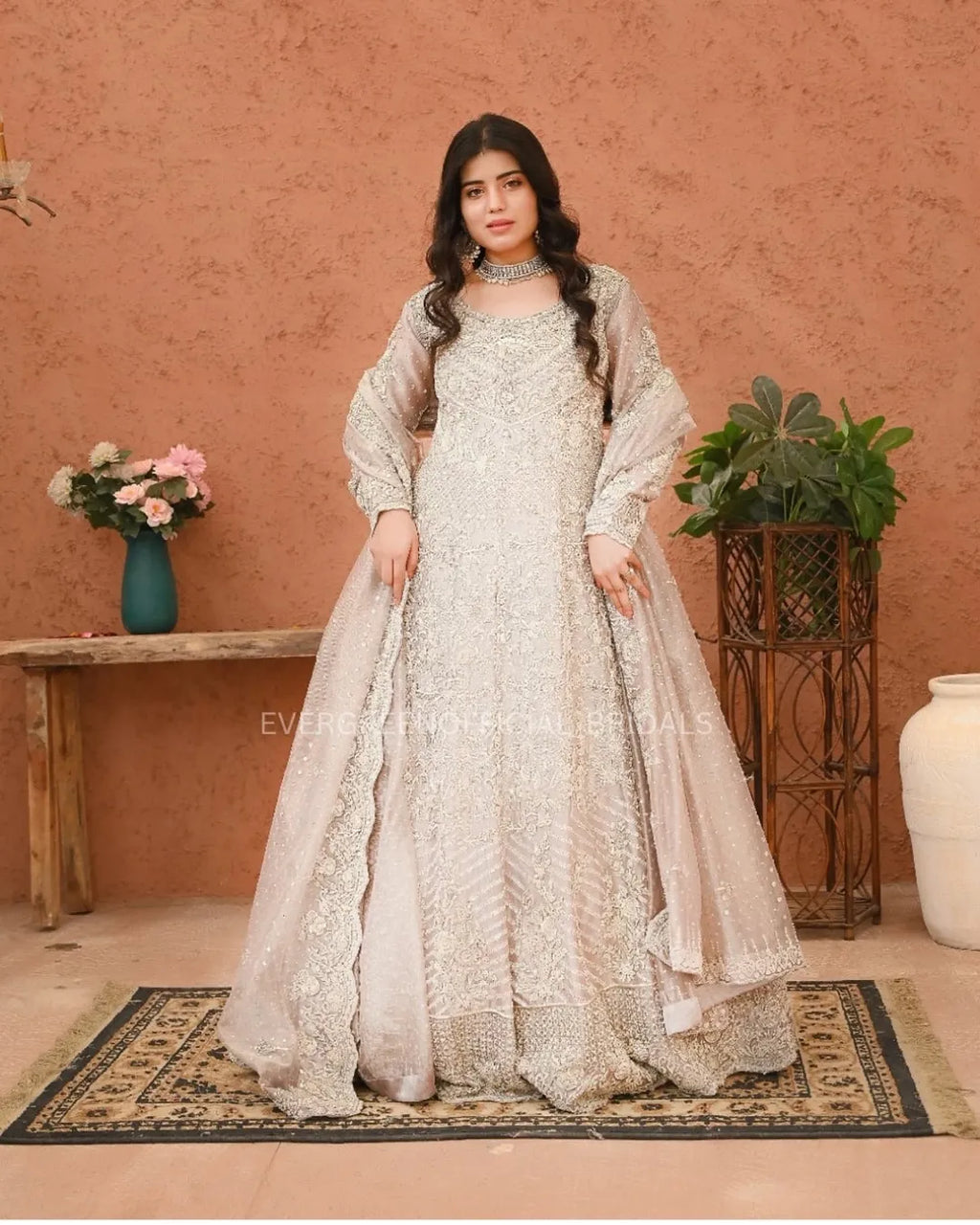 Nooraya Silver Bridal Ensemble