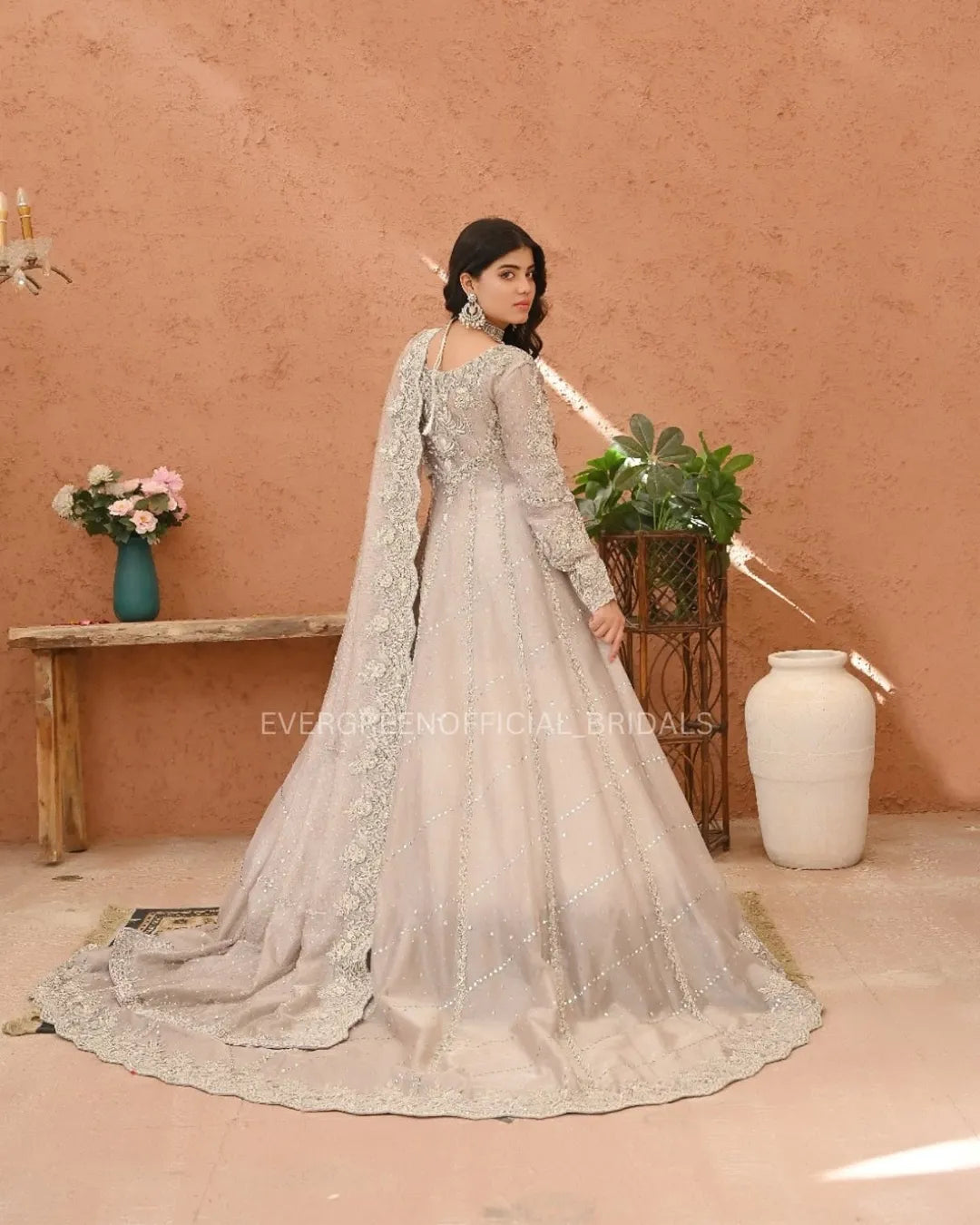 Nooraya Silver Bridal Ensemble