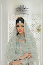 Crystal Frost – Silver Embroidered Pastel Bridal Ensemble