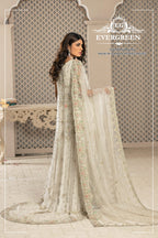 Evergreen Ivory Luxe Bridal Gown with Handcrafted Embellished Dupatta