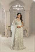 Evergreen Ivory Luxe Bridal Gown with Handcrafted Embellished Dupatta